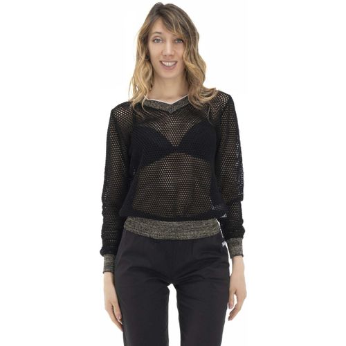 Sweat-shirt Woman Knitted V Neck Earth Tones - Leone 1947 - Modalova