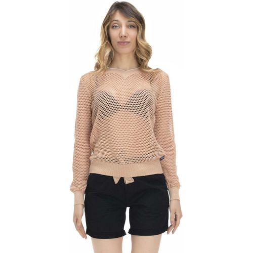 Pull Woman Knitted V Neck Earth Tones - Leone 1947 - Modalova