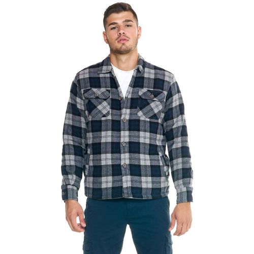 Surchemises Man Shirt With Sherpa Lifestyle - Leone 1947 - Modalova