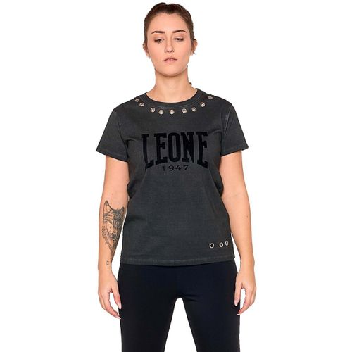 T-shirt Woman Short Sleeves Black Ring - Leone 1947 - Modalova