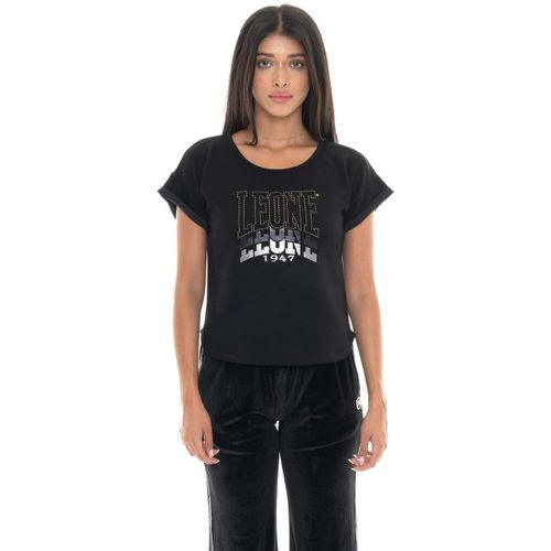 T-shirt Woman Short Sleeves Gold Studs - Leone 1947 - Modalova