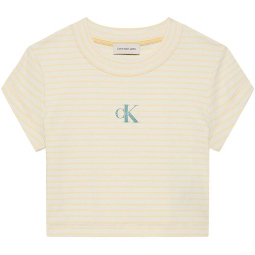 T-shirt Striped Monologo Bab - Calvin Klein Jeans - Modalova