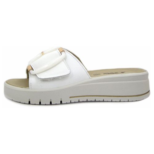 Sandales compensées Mule, Cuir douce, Plat - 108040 - Imac - Modalova