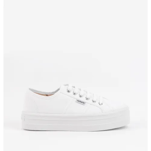Baskets basses BASKET BARCELONA TOILE PLATEFORME 109200 - Victoria - Modalova