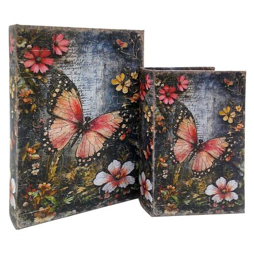 Paniers, boites et corbeilles Coffret De Livres Papillon 2U - Signes Grimalt - Modalova