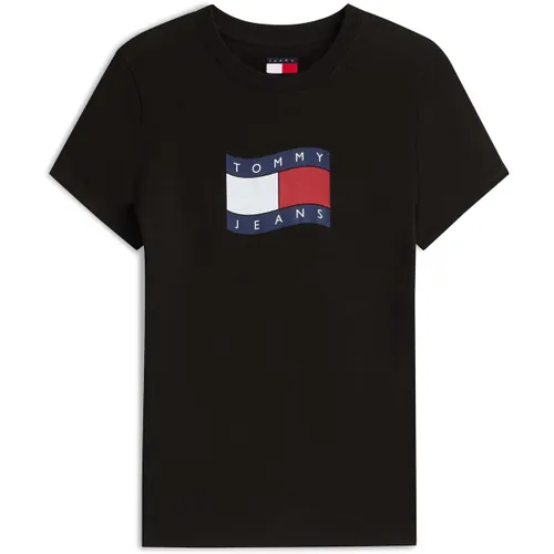 T-shirt Tjw Slim Wavy Flag T - Tommy Jeans - Modalova