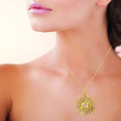 Collier Collier soleil diam 45mm acier doré - Brillaxis - Modalova