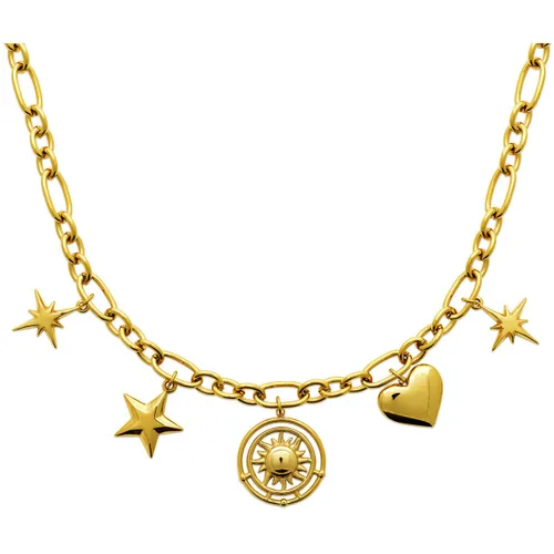 Collier Collier acier doré cinq pampilles - Brillaxis - Modalova
