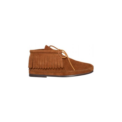 Bottines Mocassins montants en daim CLASSIC FRINGE - Minnetonka - Modalova