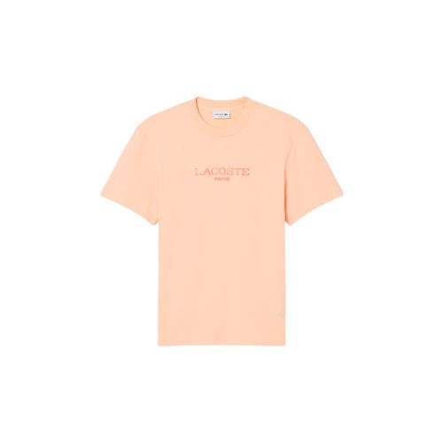 T-shirt T-shirt classic fit jersey de coton imprimé rose pêc - Lacoste - Modalova