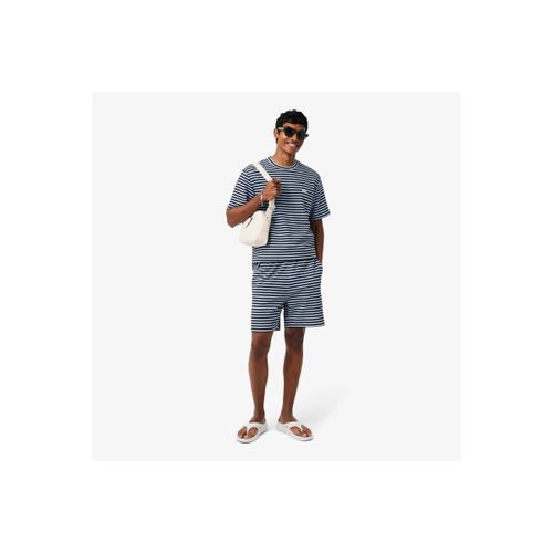 T-shirt T-shirt en jersey texturé rayé Blue Clair Chambray/B - Lacoste - Modalova