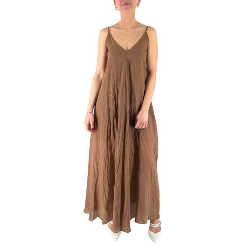 Robe Lungo Bretelle Ma143 Cacao - Manila Grace - Modalova