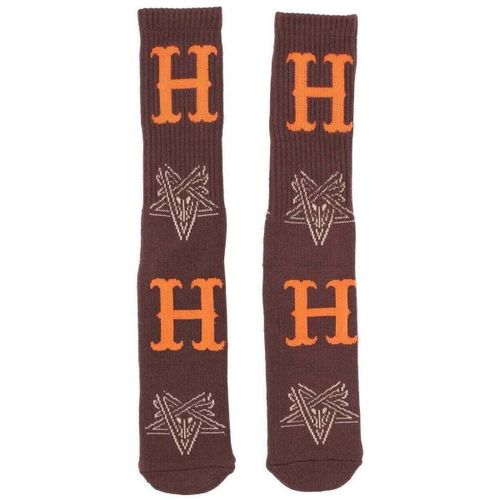Socquettes Duality Sock X Thrasher Chocolate - Huf - Modalova