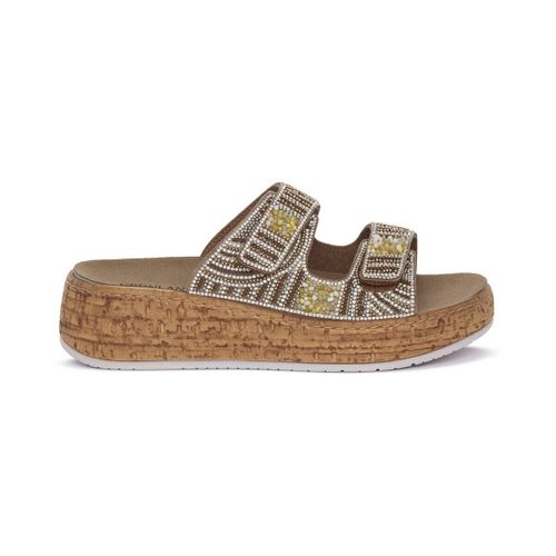 Sandales compensées CE0647CUOIO - Grunland - Modalova