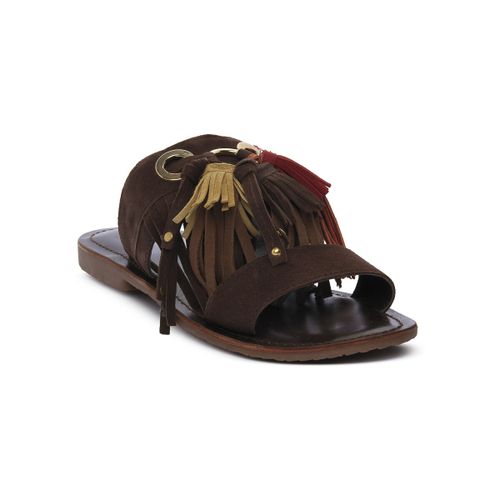 Sandales plates Mosaic SUEDE BROWN - Mosaic - Modalova