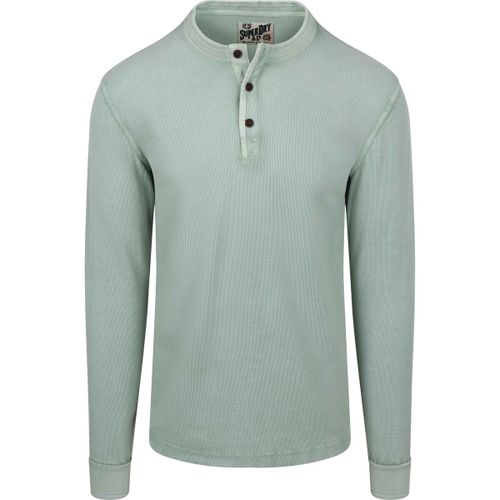 Sweat-shirt Pull Henley Texturé Vert - Superdry - Modalova