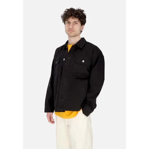 Blouson Giubbotto Uomo Division Shirt Jacket Pigment Black - Obey - Modalova