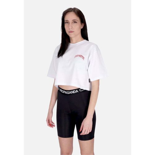 T-shirt Maglietta Corta Donna W Triangle Bengala Crop Top Tee White - Propaganda - Modalova