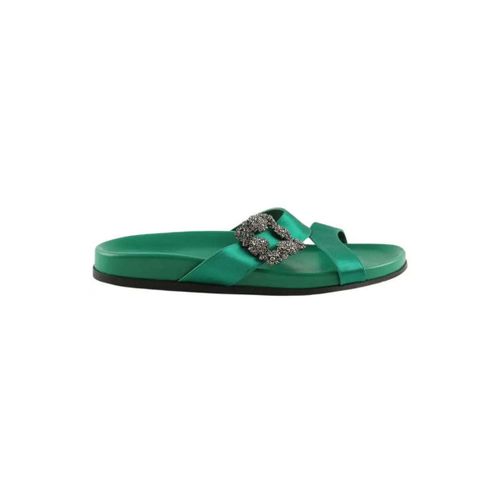Claquettes Mules vertes - Manolo Blahnik - Modalova
