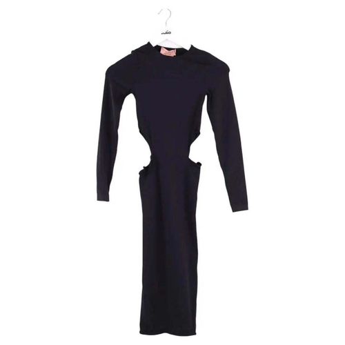 Robes midi Amina Muaddi Robe noire - Amina Muaddi - Modalova