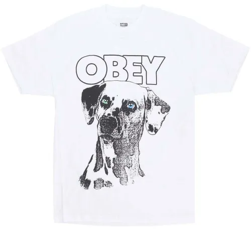 T-shirt Maglietta Uomo Dalmation Tee White - Obey - Modalova