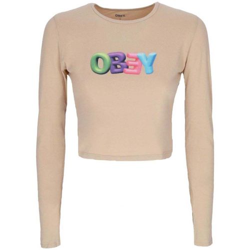 T-shirt Bubble Cropp Mia Ls Tee - Obey - Modalova
