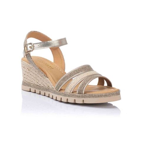 Espadrilles Sandale à talon compensé - Cuir - Paseart - Modalova
