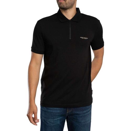 Polo Polo zippé slim avec logo - Armani Exchange - Modalova