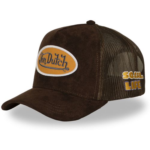 Casquette Casquette trucker filet en suédine avec patch Fur Ganache - Von Dutch - Modalova