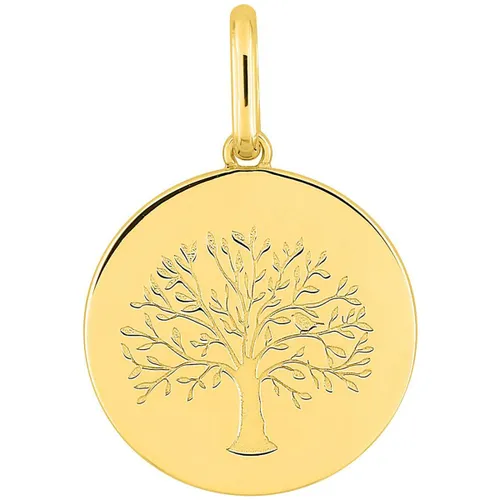 Pendentifs Médaille arbre de vie plaqué or - Brillaxis - Modalova