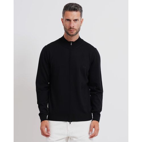 Pull Gilet zippé avec logo brodé - BOSS - Modalova