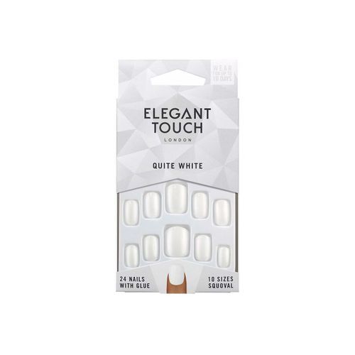 Accessoires ongles Polished Colour Nails With Glue Squoval quite White - Elegant Touch - Modalova