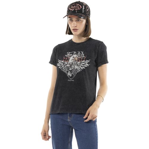 T-shirt T-shirt uni col rond délavé et print devant Motor - Von Dutch - Modalova