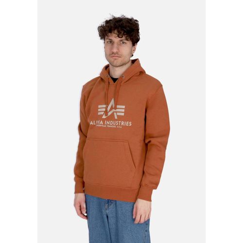 Sweatshirts à capuche Felpa Cappuccio Uomo Basic Hoodie Hazel Brown - Alpha Industries - Modalova