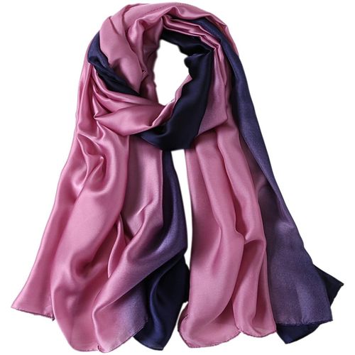 Echarpe Etole en Soie Pink Purple Navy Duo - Alberto Cabale - Modalova