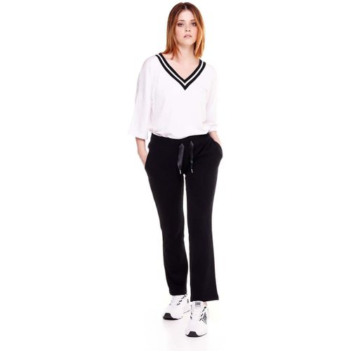 Jogging Woman Rib Sweatpants Black Boring - Leone 1947 - Modalova