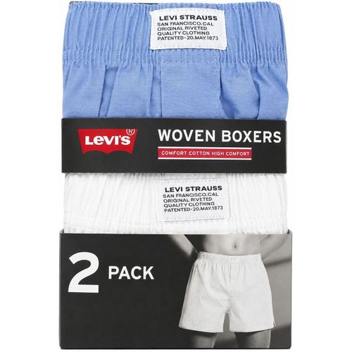 Caleçons Boxer-shorts Woven Lot de 2 Bleu Blanc - Levis - Modalova