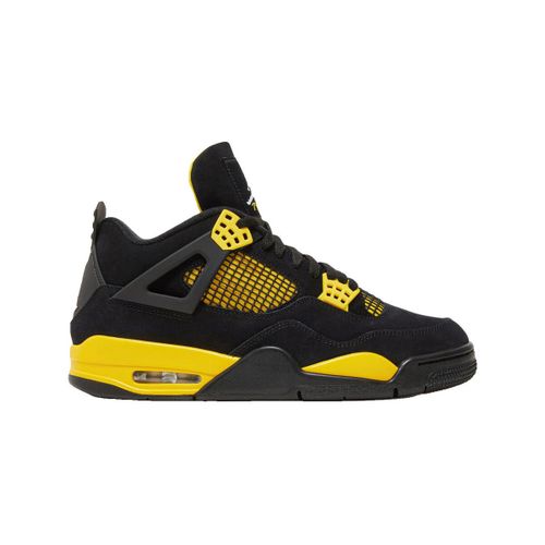 Chaussures Baskets air jordan 4 retro thunder nubuck noir/jaune - Nike - Modalova