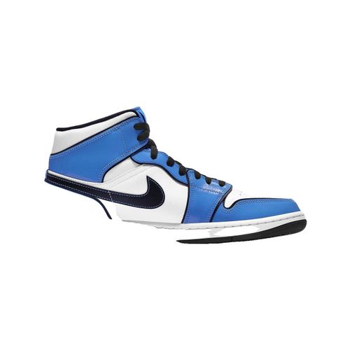 Baskets montantes Baskets Air Jordan 1 Mid SE Signal Blue cuir - Nike - Modalova