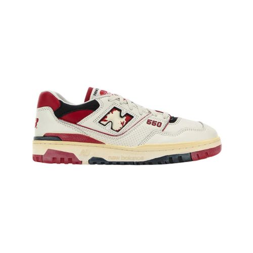 Baskets basses Baskets 550 Premium cuir blanc avec détails rouges - New Balance - Modalova