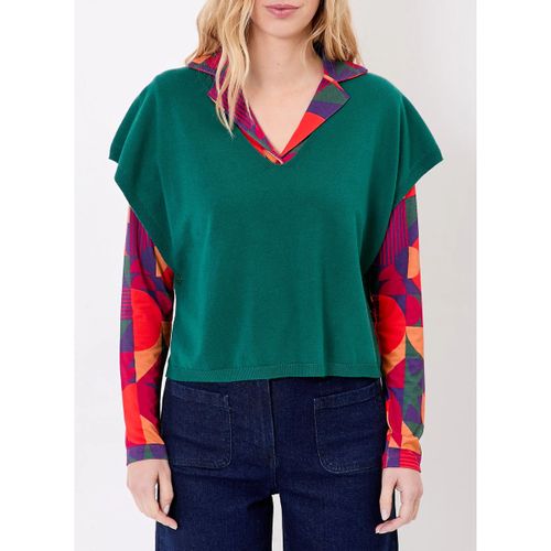 Sweat-shirt Pull maille sans manche col V SATINKA - La Fiancee Du Mekong - Modalova