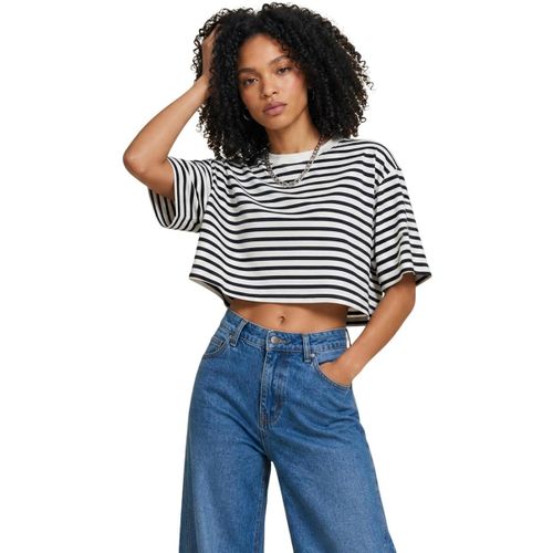 T-shirt Top Cotone Righe SLE6TS241028D - I Am - Modalova