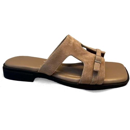 Mules Women's Beige Open-Toe Slippers - Sergio Moretti - Modalova