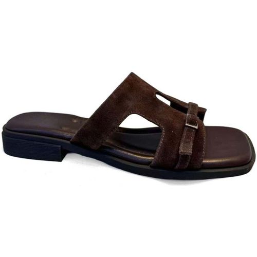 Sandales Women's Brown Open-Toe Slippers - Sergio Moretti - Modalova