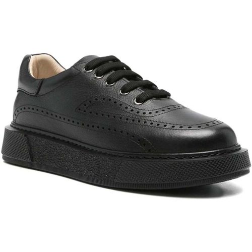Baskets basses Women's Black Wedge Fashion Sneakers - Sergio Moretti - Modalova