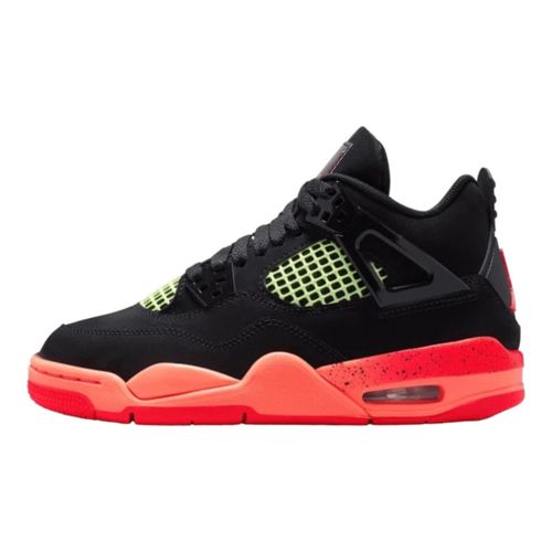 Baskets 4 Retro Black Infrared Barely Volt - Nike - Modalova