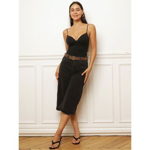 Jeans 3/4 & 7/8 Shorts - Noir - La Modeuse - Modalova