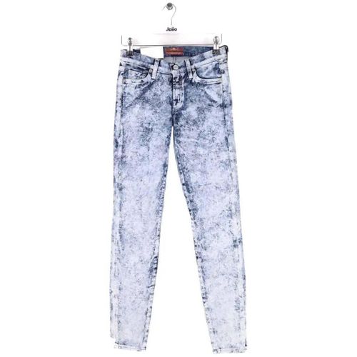 Jeans Jean slim Superhero sateen bleu - 7 for all Mankind - Modalova