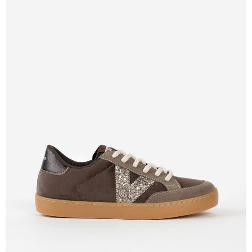 Baskets basses BASKET BERLIN CICLISTA VELOURS DAIM PAILLETTES 1126250 - Victoria - Modalova