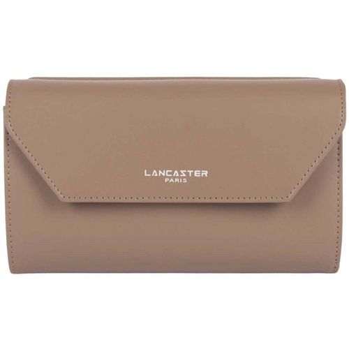 Portefeuille Compagnon dos à dos A rabat avec pression Smooth Praline - LANCASTER - Modalova